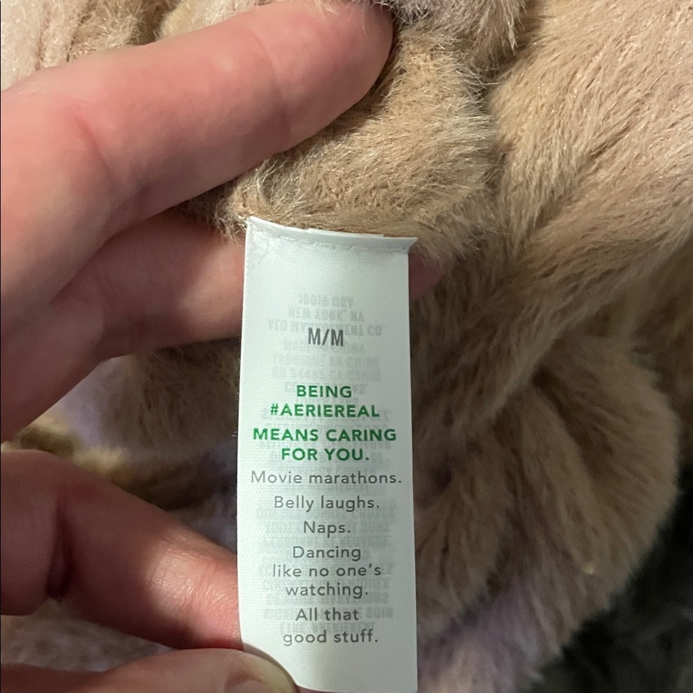 Aerie tan Fuzzy Twist-Front Sweater - Picture 6 of 6